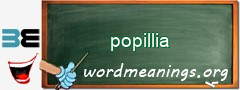 WordMeaning blackboard for popillia